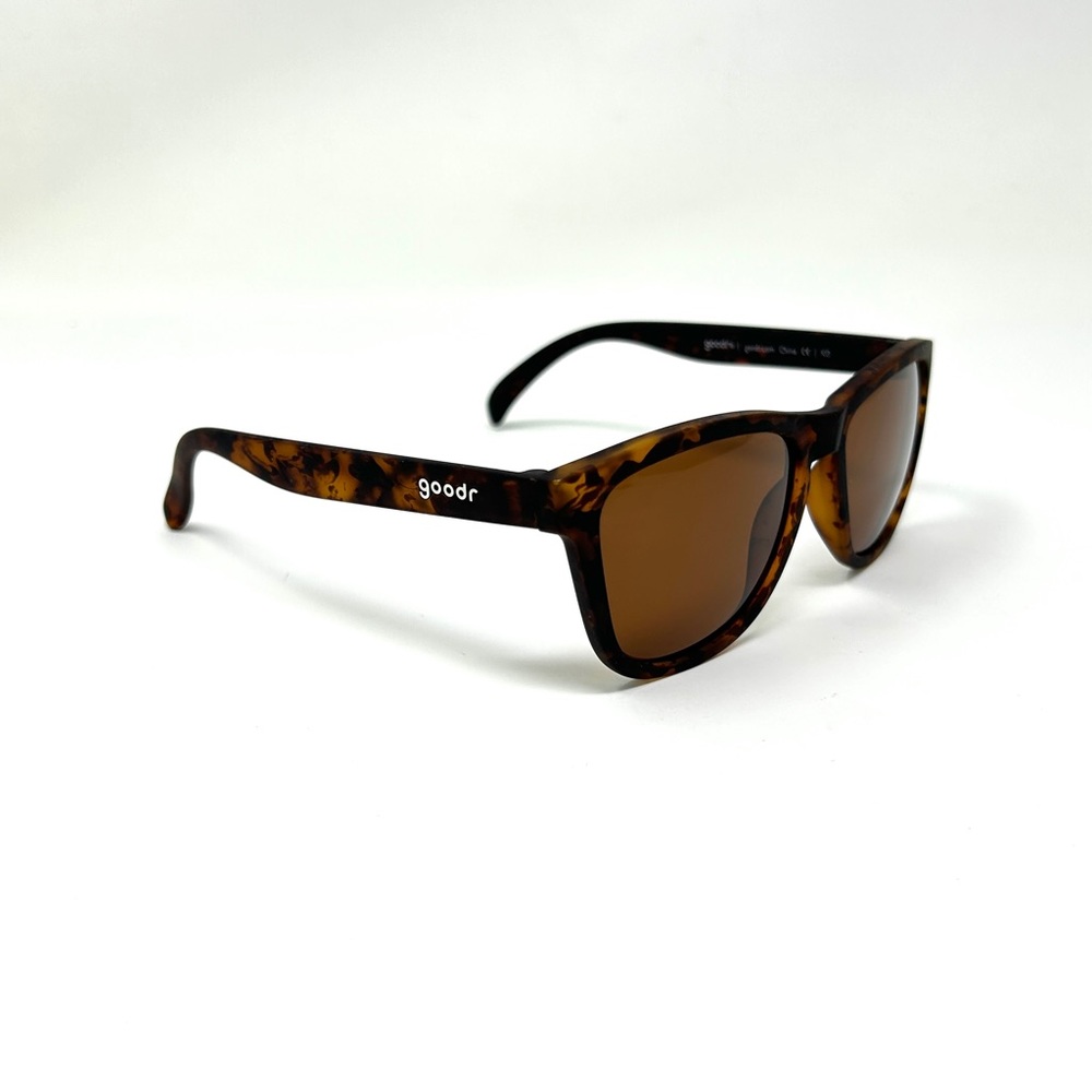 Goodr BOSLEY'S BASSET HOUND DREAMS tortoise polarized sunglasses.